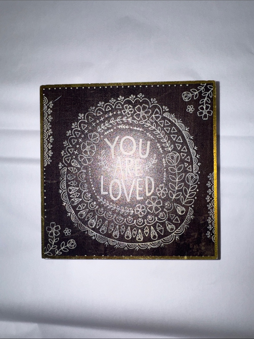 NATURAL LIFE Black and Gold "You Are Loved" Wall Art Plaque - Picture 2 of 9